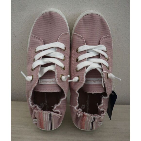 Tommy Bahama 424416 Women's Sz 9.5 Mauve Fabric Slip-On Casual Shoes - Picture 2 of 8